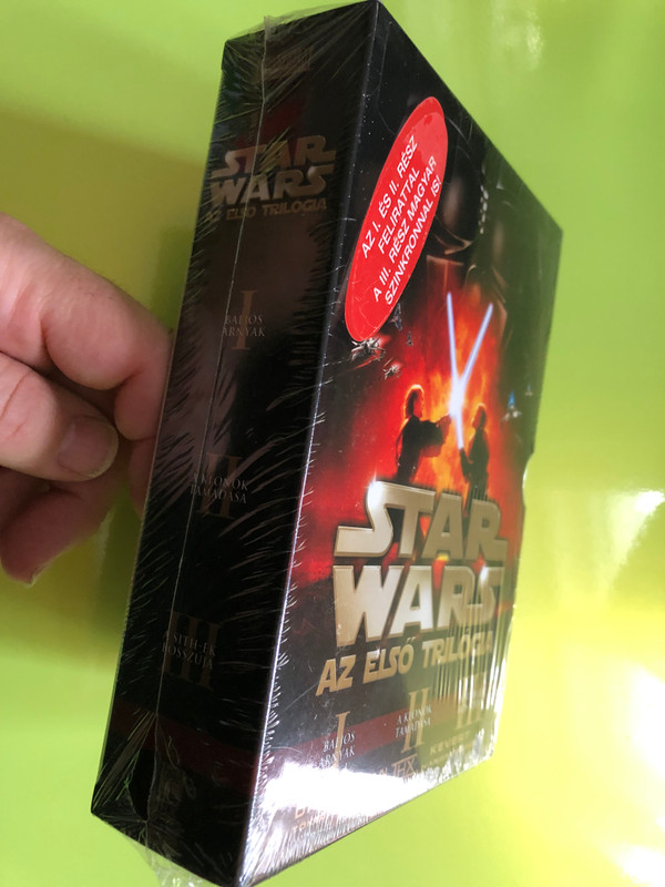 Star Wars The first trilogy DVD SET Star Wars - Az első trilógia / Phantom Menace, Attack of the Clones, Revenge of the Sith / Written & Directed by George Lucas / Starring: Ewan McGregor, Liam Neeson, Natalie Portman, Samuel L Jackson (5996255728705)