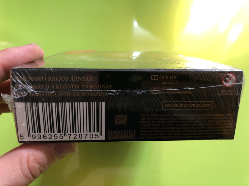 Star Wars The first trilogy DVD SET Star Wars - Az első trilógia / Phantom Menace, Attack of the Clones, Revenge of the Sith / Written & Directed by George Lucas / Starring: Ewan McGregor, Liam Neeson, Natalie Portman, Samuel L Jackson (5996255728705)