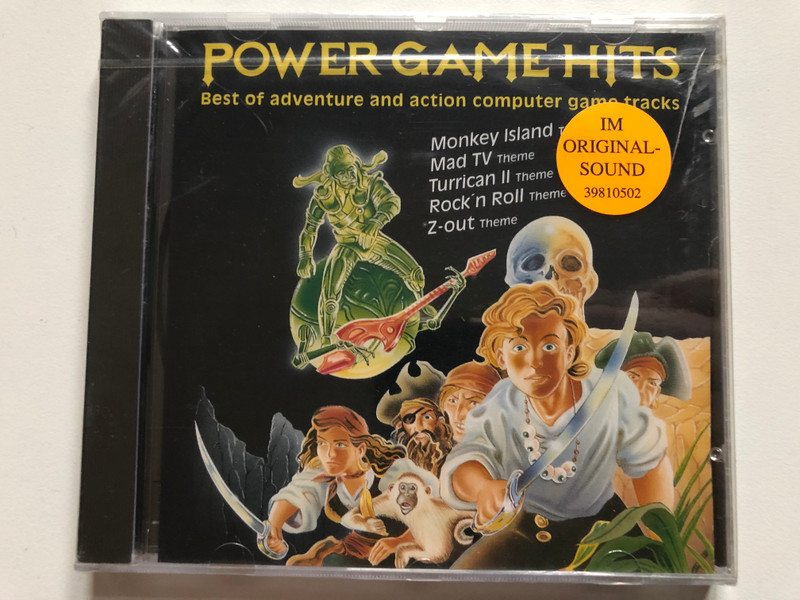 Power Game Hits / Best of adventure and action computer game tracks / Monkey Island Theme, Mad Tv Theme, Turrican II Theme, Rock'n Roll Theme, Z-out Theme / Eurostar ‎Audio CD 1992 / 39810502