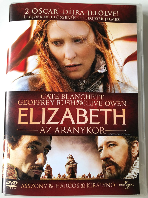 Elizabeth - The Golden Age DVD 2007 Elizabeth - Az aranykor / Directed by Shekhar Kapur / Starring: Cate Blanchett, Geoffrey Rush, Clive Owen (5996051050239)