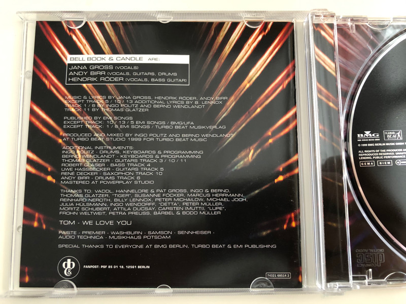 Bell Book & Candle ‎– Longing / Incl. Multimedia Track For Mac & PC / BMG Berlin Musik GmbH ‎Audio CD 1999 / 74321 68514 2