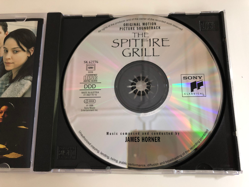 Original Motion Picture Soundtrack - The Spitfire Grill / Music composed and conducted by James Horner ‎/ Sony Classical ‎Audio CD 1996 / SK 62776