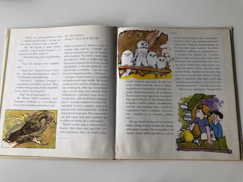 Öregapó madarai by Lázár Ervin / Illustrated by Balogh Péter / Old man's birds - Hungarian book for children about birds / Móra könyvkiadó 1974 / Hardcover (9631136582)