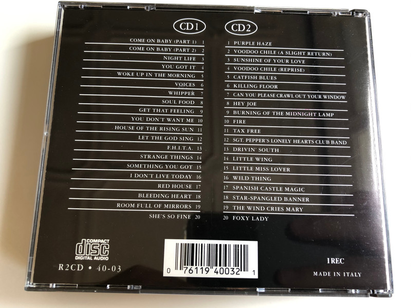 Jimi Hendrix ‎– The Gold Collection: 40 Classic Performances / Retro 2x Audio CD 1995 / R2CD 40-03