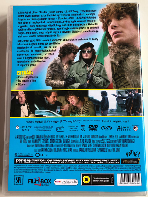 Breakfast on Pluto DVD 2005 Reggeli a Plútón / Directed by Neil Jordan / Starring: Cillian Murphy, Stephen Rea, Brendan Gleeson, Liam Neeson (5999075603474)