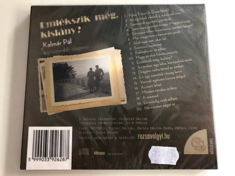 Emlékszik még, kislány? - Kalmár Pál slágerei  / Rózsavölgyi És Társa ‎Audio CD / RÉTCD 082