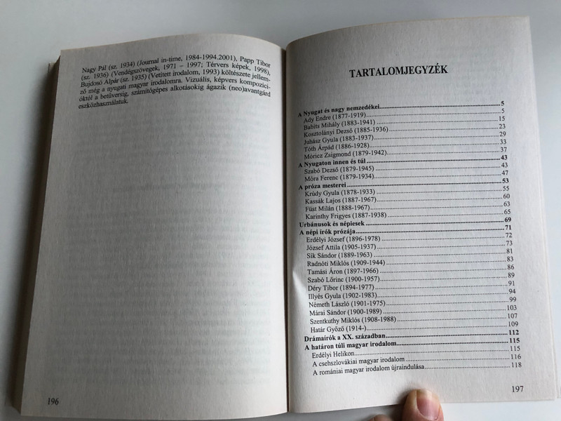 A magyar irodalom története - a felvilágosodástól napjainking by Szilágyi V. Ferenc / Anno kiadó 2004 / Hungarian Literary History / Paperback (963375349X)