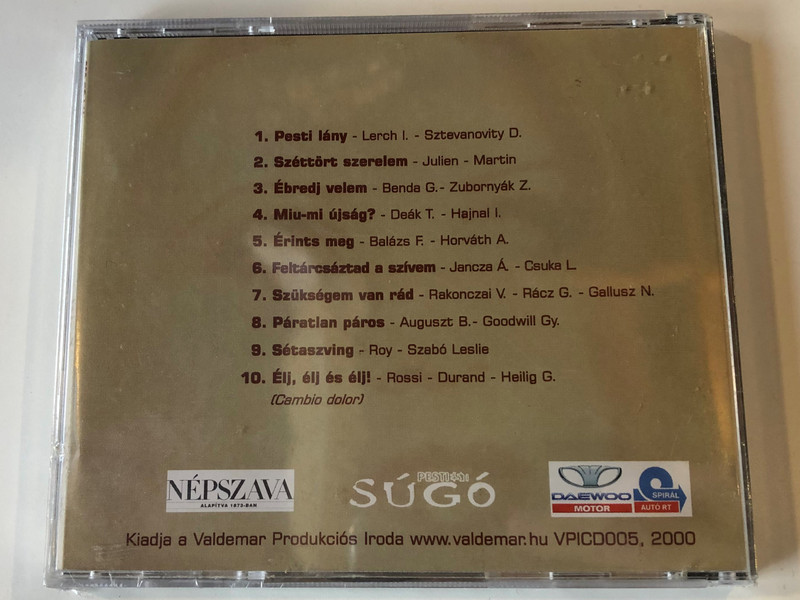 Ullmann Mónika ‎– Zenét! / A Vad angyal c. sorozat focimzenejevel /  Valdemar Produkciós Iroda ‎Audio CD 2000 / VPICD005