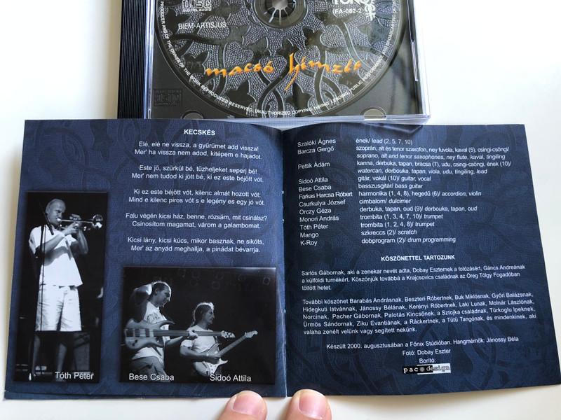 Besh O Drom ‎– Macsó Hímzés / Fonó Records ‎Audio CD 2000 / FA-082-2