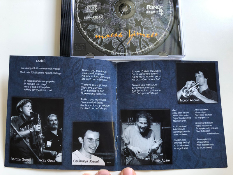 Besh O Drom ‎– Macsó Hímzés / Fonó Records ‎Audio CD 2000 / FA-082-2