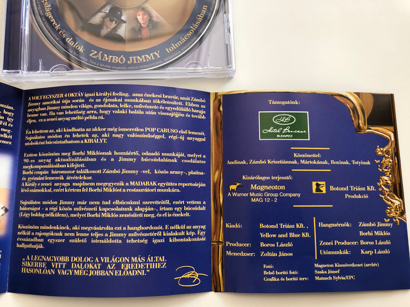Volt Egyszer 4 Oktáv / Vilagslagerek es dalok Zámbó Jimmy, tolmacsolasaban Soha nem hallott felvetelek / Magneoton ‎Audio CD / MAG 12-2