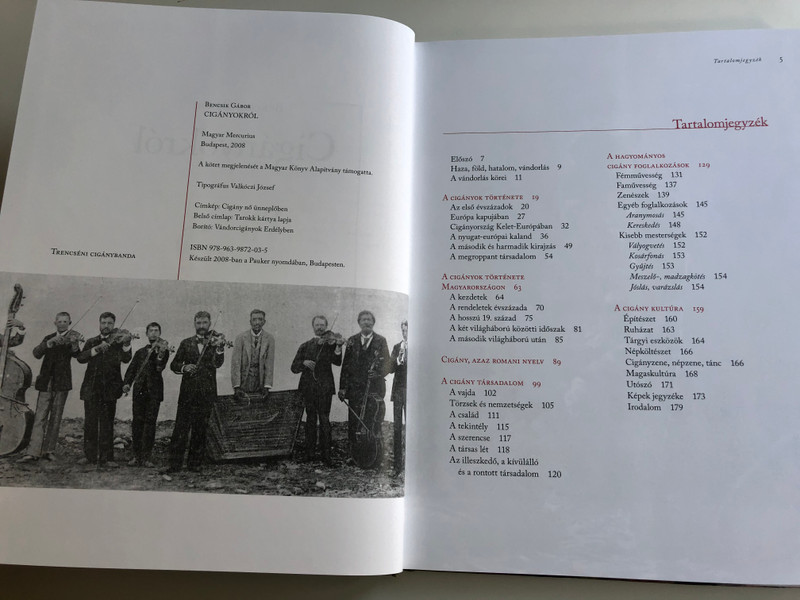 Cigányokról by Bencsik Gábor / Magyar Mercurius 2008 / Hungarian essay book about Gypsy Romani people in Hugary / Hardcover (9789639872035)