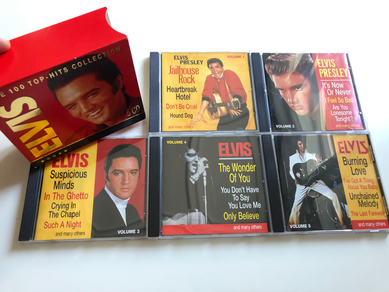 Elvis ‎– The 100 Top-Hits Collection / RCA ‎5x Audio CD, Box Set 1997 Stereo / 36 428 1