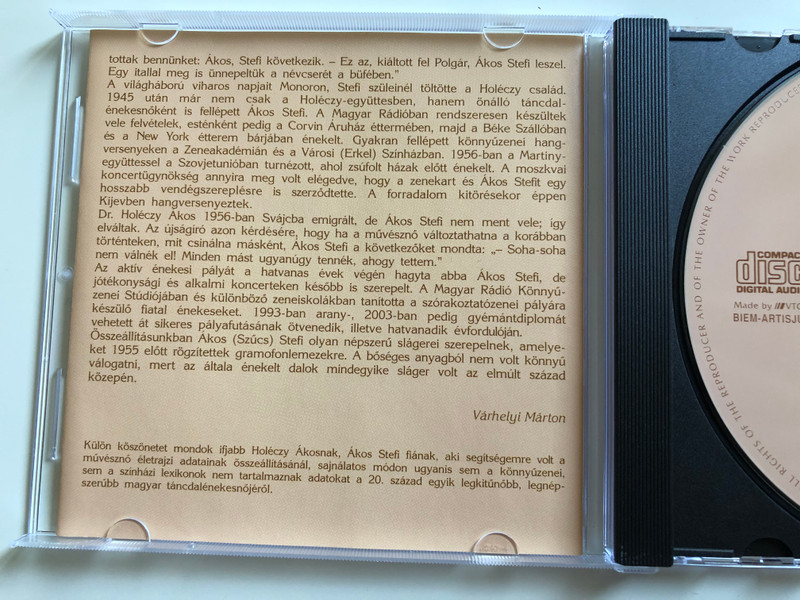 Engem A Rumba Döntöget Romba - Ákos Stefi Slagerei / Rózsavölgyi És Társa ‎Audio CD 2005 Mono / RÉTCD 42