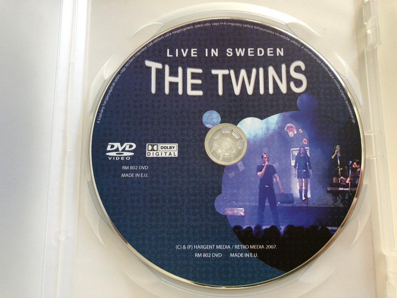 The Twins DVD 2007 Live in Sweden / Hungarian release - Retro Disco Stars / Video Collection Vol 1. / RM 802 DVD / Retro Media / Extra Bonus Film: "Journey to Sweden" (9638596441122)