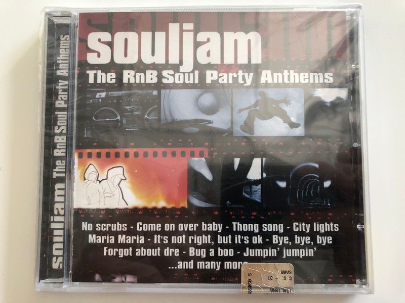 Souljam - The RnB Soul Party Anthems No Scrubs, Come on over baby, Thong song, City lights, Maria Maria, It's not right,but it's oke, Bye,Bye,Bye, Forgot about dre, Bug a boo, Jumpin' jumpin', and many more / Joker International Audio CD 2001 / CD 39082