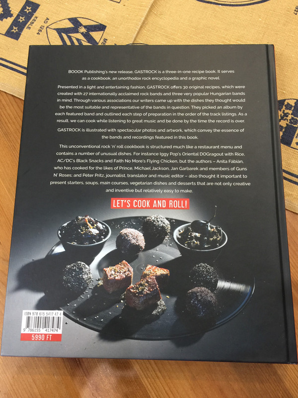 Gastrock - A cookbook written to Chords by Anita Fábián - Péter Pritz / Illustrations by Márk László / Boook Publishing 2018 / Hardcover (9786155417474)