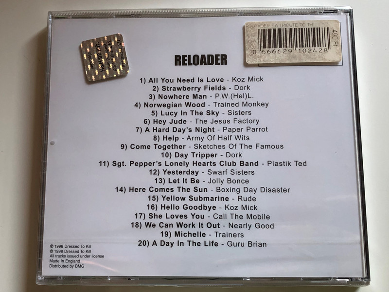  Reloader - A Tribute To The Beatles / Doppelganger Audio CD 1988 / DOP54