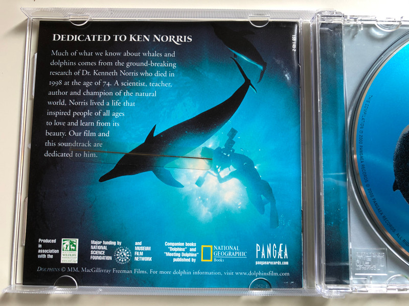 Soundtrack From The IMAX Theatre Film - Dolphins / Featuring The Music Of Sting Original Score & Arrangements By Steve Wood / A Macgillivray Freeman Film / PANGÆA ‎Audio CD 2000 / 159 145-2