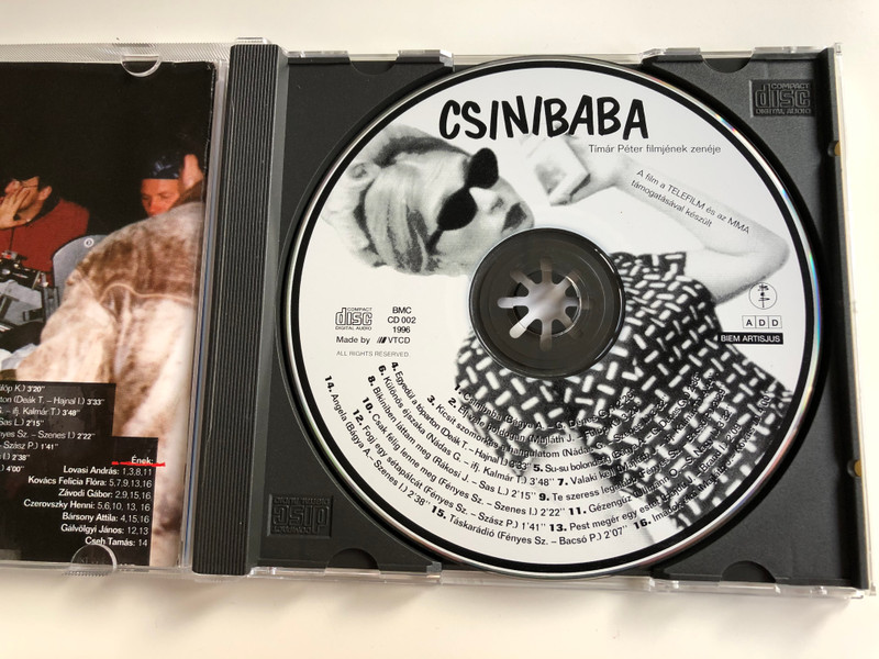 Csinibaba / Az Objektiv Filmstudio filmje / Bouvard & Pécuchet Records ‎Audio CD 1996 / BMC CD 002