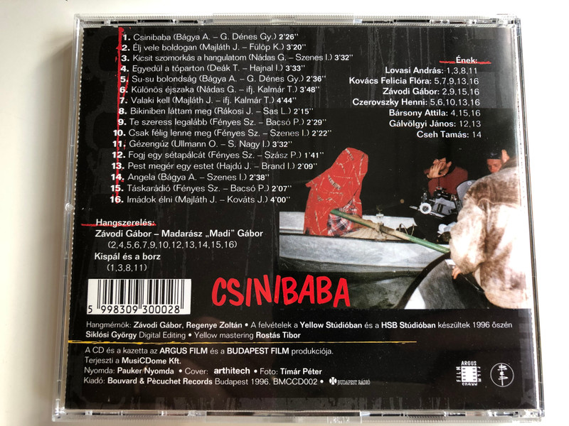 Csinibaba / Az Objektiv Filmstudio filmje / Bouvard & Pécuchet Records ‎Audio CD 1996 / BMC CD 002