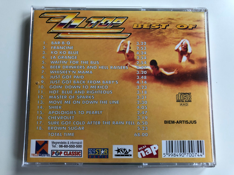 ZZ Top ‎– Best Of / Pop Classic / Euroton ‎Audio CD / EUCD-0074