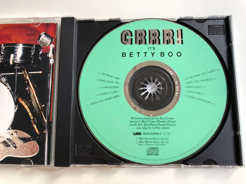 Grrr! - It's Betty Boo / WEA ‎Audio CD 1992 / 4509-90908-2