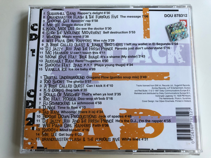 Rap Attack / Tag Team, A Tribe Called Quest, Smooth, Grandmaster Flash, Assault Team, Boogie Down Productions, Digital Underground, Fu-Schnickens, Wee Papa Girl Rappers / Disky ‎2x Audio CD 1997 / DOU 878312