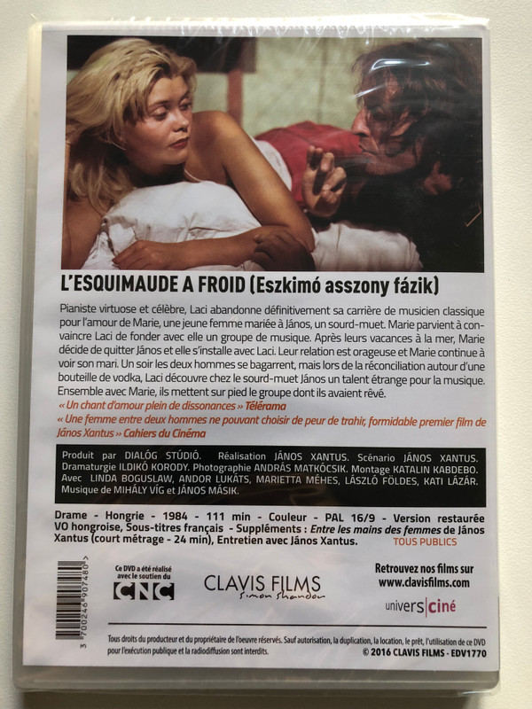 L'Esquimaude a froid DVD 1984 Eszkimó asszony fázik / Directed by János Xantus / Starring: Linda Boguslaw, Andor Lukáts, Marietta Méhes, László Földes / French Release (3700246907480)