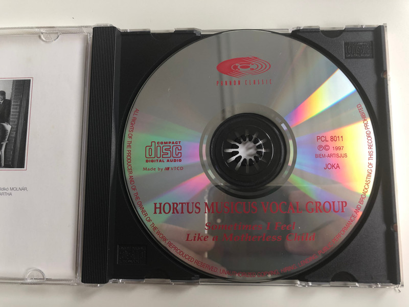 Hortus Musicus Vocal Group - Sometimes I Feel Like A Motherless Child / Pannon Classic Audio CD 1997 / PCL 8011
