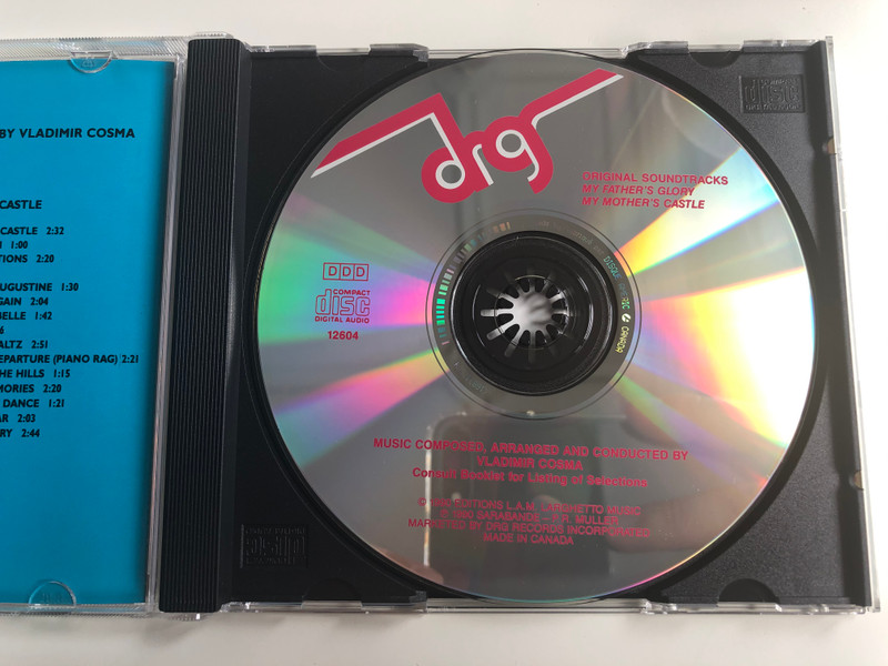 Marcel Pagnol's - My Father's Glory, My Mother's Castle - A Film By Yves Robert / Original Soundtracks / Music Composed, Arranged And Conducted by Vladimir Cosma (Composed of ''Diva'') / DRG Records ‎Audio CD 1990 / 12604