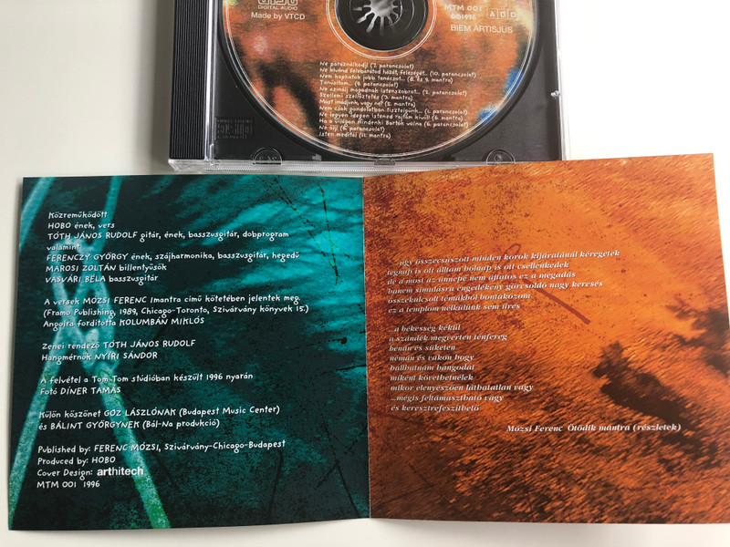 Mozsi Ferenc, Imák és Mantrák, Zene: Toth Janos Rudolf - Hobo / MTM ‎Audio CD 1996 / MTM001