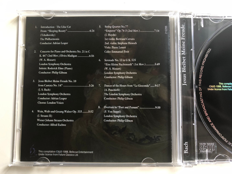 Bach - Jesus Bleibet Meine Freude And Other Famous Classical Pieces You Have Loved / London Symphony Orchestra, Wiener Johann Strauss Orchestra, The Philharmonia ‎/ A-Play Classics Audio CD 1998 / 9025-2