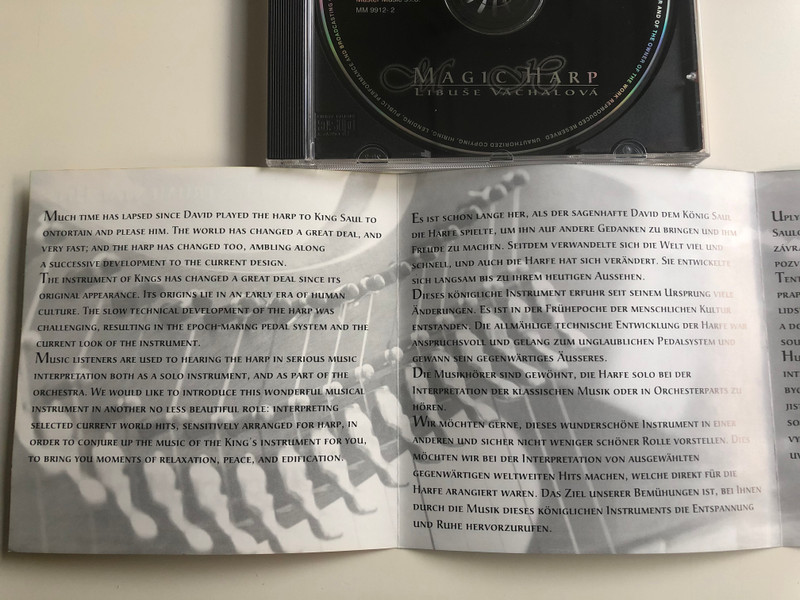 Relax with Instrumental Hits / Harp Harfa - Libuše Váchalová ‎/ Master Music Audio CD 2000 / MM 9912-2