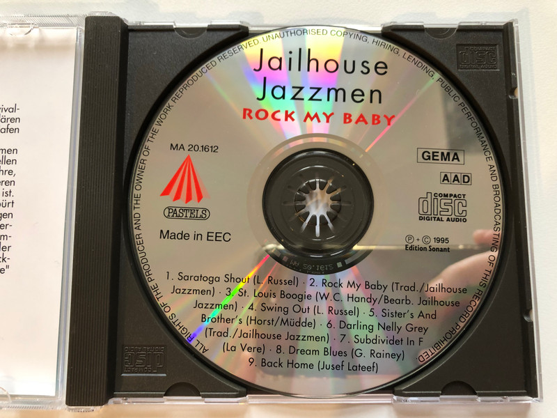 Jailhouse Jazzmen - Rock My Baby / Sister’s And Brother’s, Saratoga Shout, Dream Blues, Back Home, u.a. / Digital Remastered Jazz Edition / Pastels Audio CD 1995 / CD 20.1612
