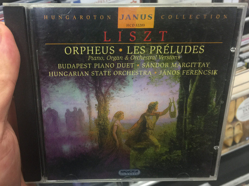 Hungaroton Janus Collection / Liszt - Orpheus, Les Preludes - Piano, Organ & Orchestral Versions / Budapest Piano Duet, Sandor Margittay / Hungarian State Orchestra, Janos Ferencsik / Hungaroton Classic Audio CD 2003 Stereo / HCD 32203 