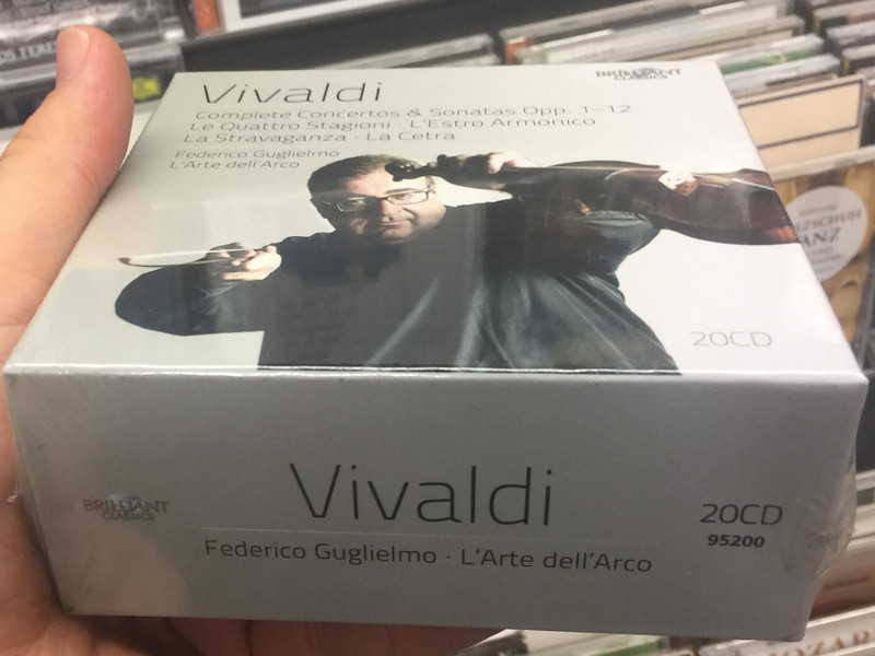 Vivaldi - Complete Concertos & Sonatas Opp. 1 - 12, Le Quattro Stagioni, L'Estro Armonico, La Stravaganza, La Cetra / Federico Guglielmo, L'Arte dell'Arco / Brilliant Classics 20x Audio CD, Box Set 2016 / 95200