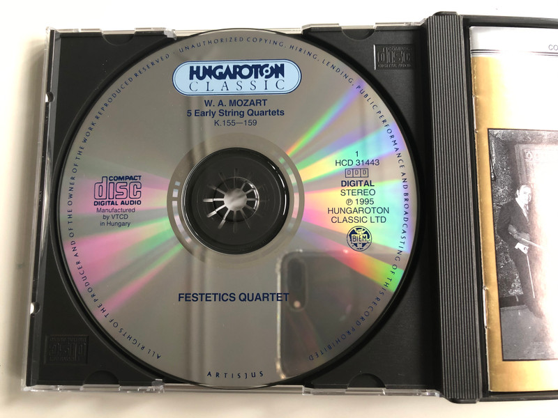 Mozart - Early String Quartets K.80, 155 -160, 168 - 173 / Festetics Quartet ‎/ Hungaroton ‎3x Audio CD 1995 Stereo / HCD 31443-45