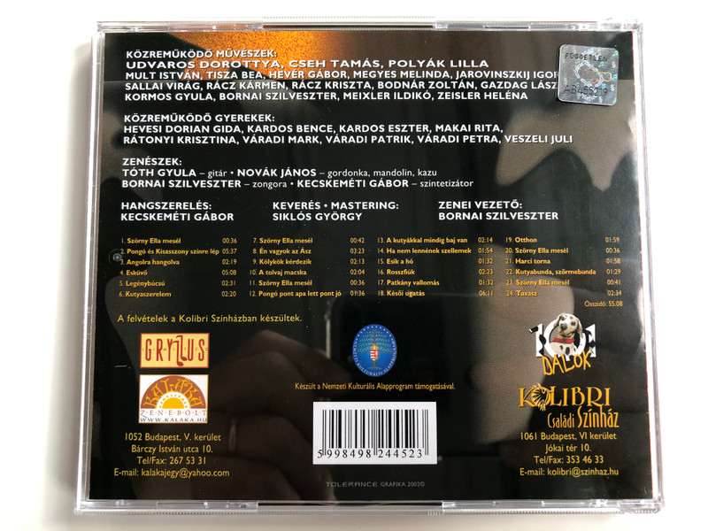 Novák János, Horváth Péter – 101 Kiskutya Dalok / Gryllus ‎Audio CD 2002 / GCD 029