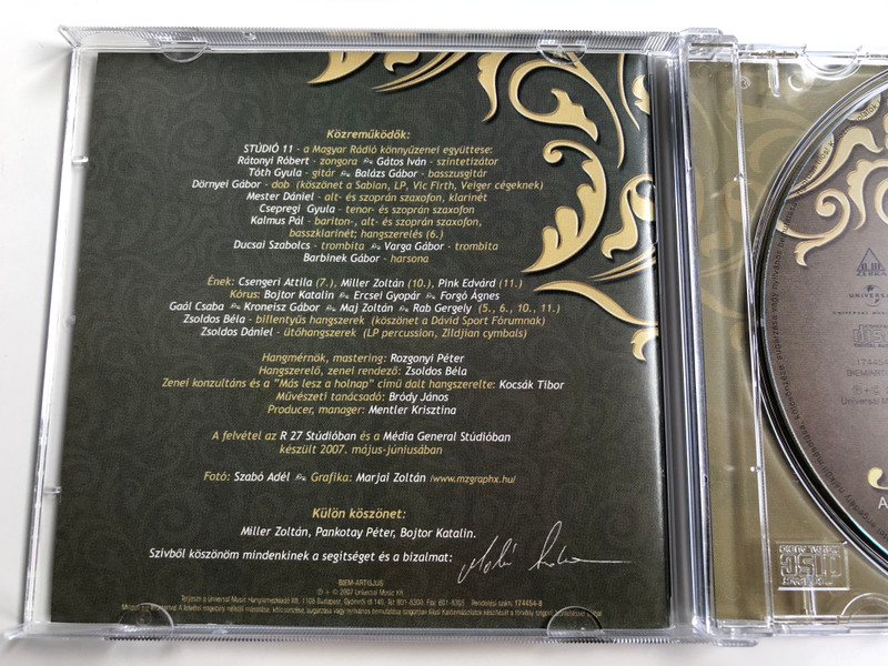 Mahó Andrea ‎– Más Lesz A Holnap / A. L. Webber dalok / Universal Music Publishing ‎Audio CD 2007 / 174454-8