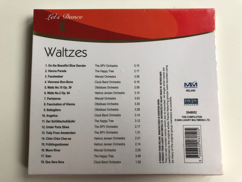 Let's Dance - Waltzes / Vienna Parade, Faustwalzer, Viennese Bon-Bons, Parisienne / Stars Are Dancing / The Best Ballroom Dance Collection / LMM ‎Audio CD 2006 / 2048052