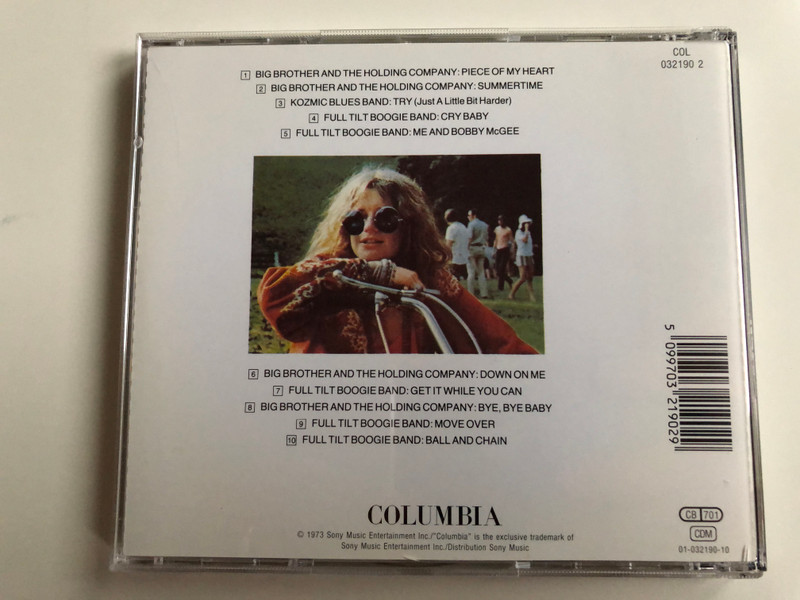 Janis Joplin's Greatest Hits / Me And Bobby McGee, Down On Me, Piece Of My Heart, Try (Just A Little Bit Harder), Bye, Bye Baby / CBS Audio CD / CD 32190