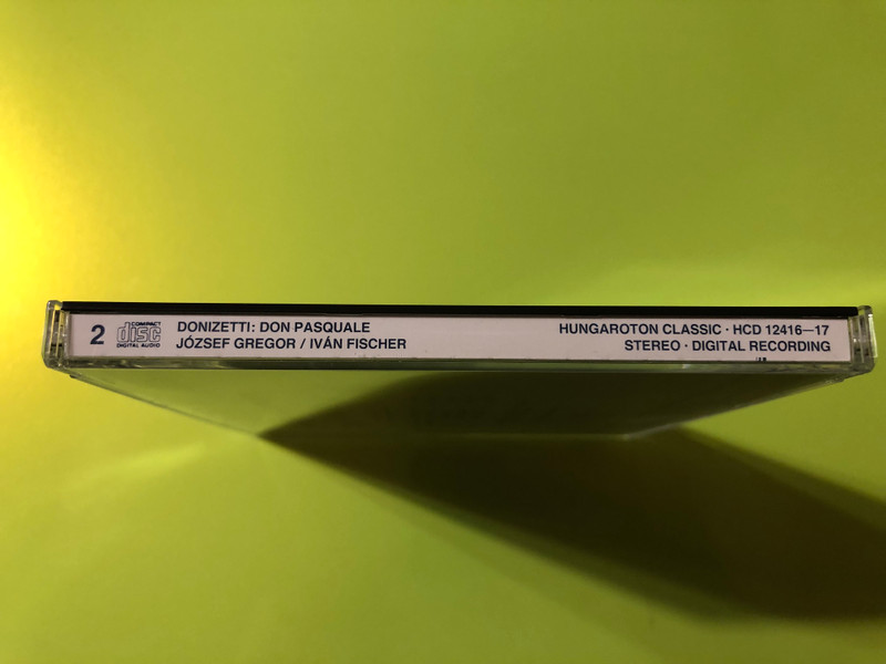 Donizetti – Don Pasquale / József Gregor, János Bándi, Magda Kalmár, István Gáti, Iván Fischer / Hungaroton Classic 2x Audio CD 1996 Stereo / HCD 12416-17 (5991811241629)