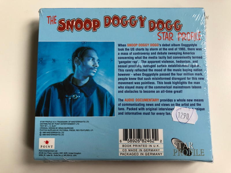 The Snoop Doggy Dogg ‎– Star Profile / 100 Page Full Color Picture Book And Audio Documentary CD / Point Entertainment Ltd. ‎Audio CD + Collcetors Book 1999 / 8248