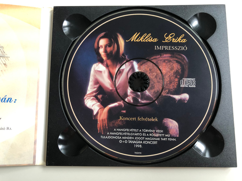 Miklósa Erika ‎– Impresszió - Impression – Concert Arias - Koncert Felvételek / Tanagra Koncert Bt. ‎Audio CD 1998 / TNGK98
