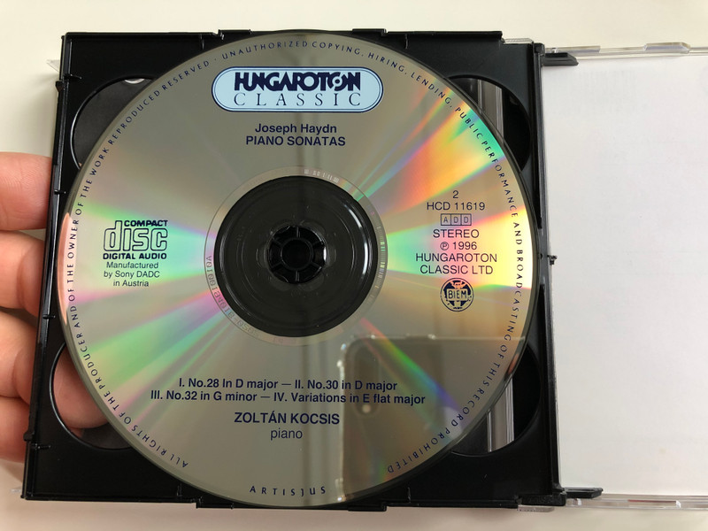 Haydn - Sonatas Nos. 20,28,29,30,31,32,33; Capriccio in G major; Variations in E flat major / Zoltán Kocsis ‎- piano / Hungaroton Classic ‎2x Audio CD 1996 Stereo / HCD 11618-19