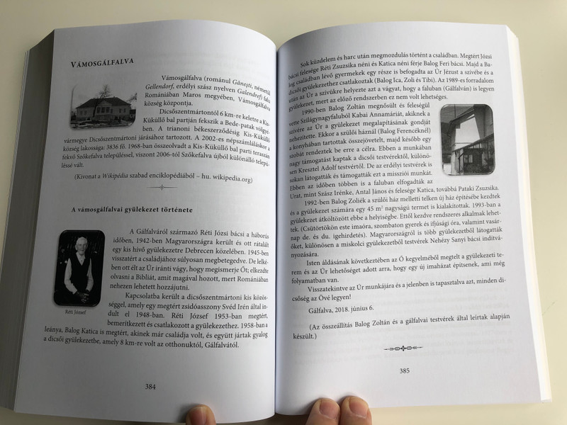 Akik és ahol az Isten Igéjét hirdették nektek by Szabados László / IV. kötet / Történelmi előzmények és a helyi gyülekezetek története / Arany Mécstartó - Lapadarul de Aur 2019 / Paperback / Hungarian Evangelical Christian church history (9786068651392)