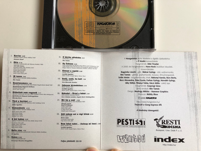 Best Of KISZ / Guantanamera, Ay Cubano, Karrier, Ohio, Commandante, Mit Fúj A Szél, Orizd A Beket, A Börtön Ablakába, Szása, Bella Ciao, Tizenhat Tonna / Hungaroton ‎Audio CD 2000 / HCD 37920
