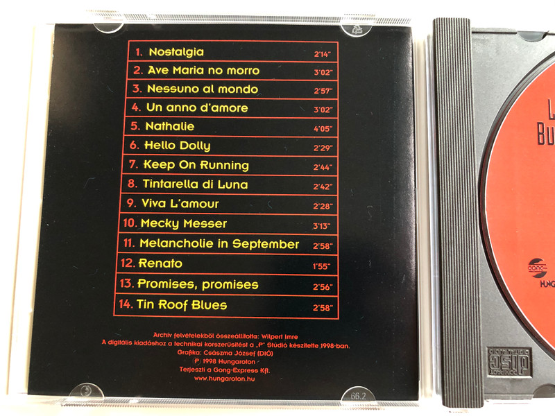 Legendák Budapesten 11 / Vico Torriani, Ines Taddio, Louis Armstrong, Rhoda Scott, Spencer Davis, Gilbert Beaud / Hungaroton Audio CD 1998 / HCD 37929