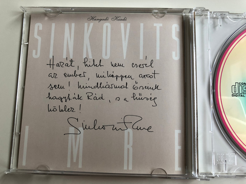 Sinkovits Imre ‎– Rendületlenül - Verses Vallomás A Hazáról / Szerkesztette: Gombos Katalin / Hangadó Kiadó ‎Audio CD 1997 / HA-CD 30197